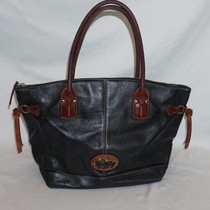 Dooney & Bourke Fairfield Camposa Black/Brown Leather handbag/satchel